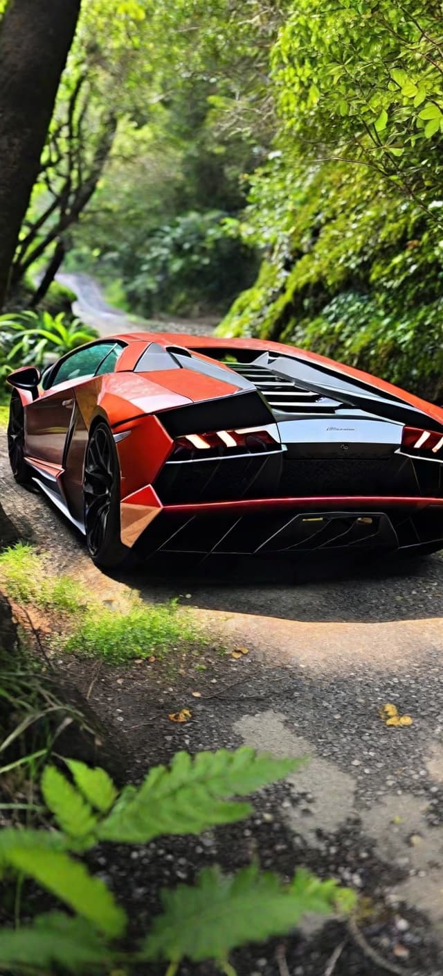  Dans la jungle une lamborghini