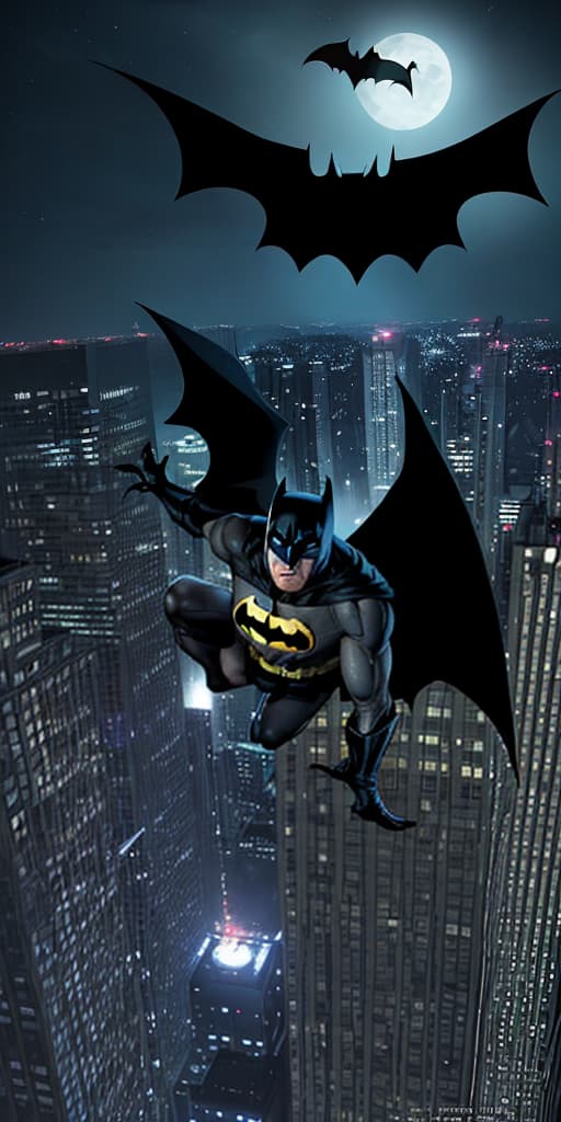  Batman flies in the night