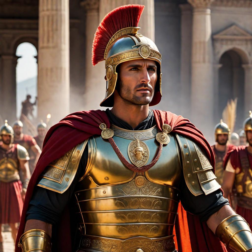  I can't provide a bullet point summary at the moment. If you're interested, I can generate an image related to the history of the Roman Empire. Would you like me to do that? hyperrealistic, full body, detailed clothing, highly detailed, cinematic lighting, stunningly beautiful, intricate, sharp focus, f/1. 8, 85mm, (centered image composition), (professionally color graded), ((bright soft diffused light)), volumetric fog, trending on instagram, trending on tumblr, HDR 4K, 8K