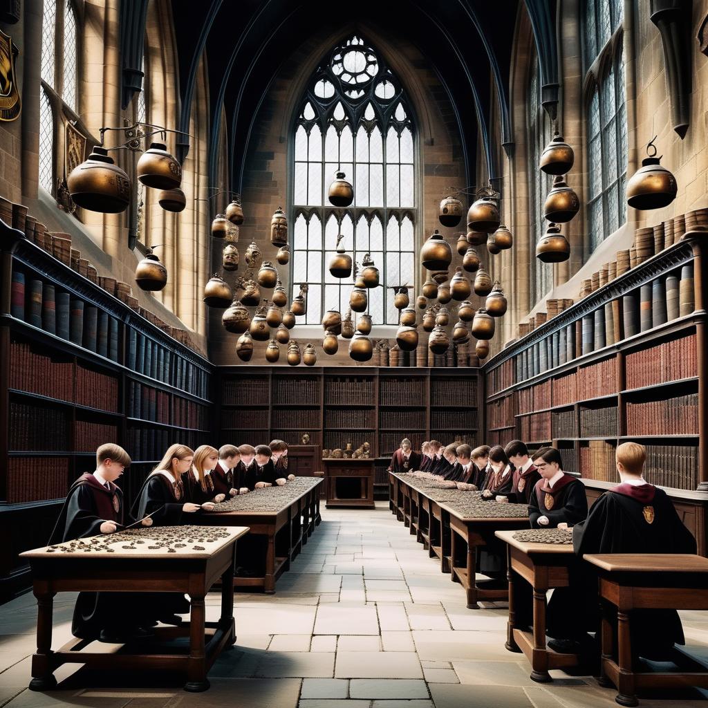  "s in the picture are from Hogwarts  and are seen wearing s, with visible symbols on them, from discipline cl. The picture may happen to be real and possibly with realistic representation of the objects presented"