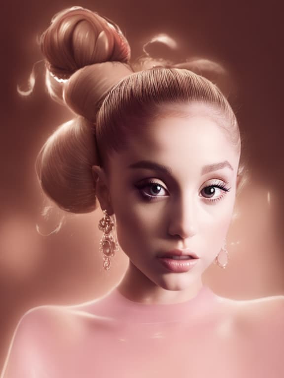 portrait+ style this image but with ariana grande face as a genie doibg magic