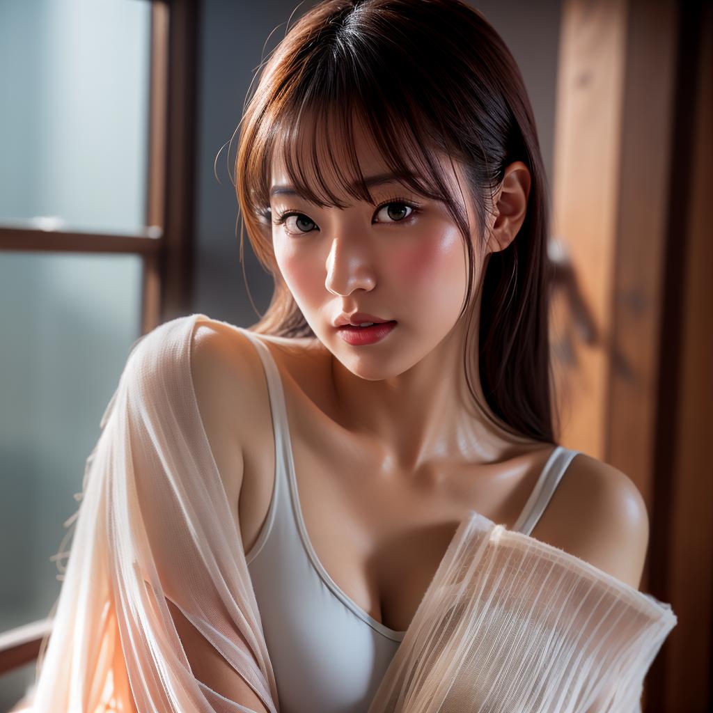  (masterpiece:1.3), (8k, photorealistic,photo, best quality: 1.4), (Japanese woman wearing clothes:),(realistic face), realistic eyes, (realistic skin), beautiful skin, (perfect body:1.3), (detailed body:1.2), hyperrealistic, full body, detailed clothing, highly detailed, cinematic lighting, stunningly beautiful, intricate, sharp focus, f/1. 8, 85mm, (centered image composition), (professionally color graded), ((bright soft diffused light)), volumetric fog, trending on instagram, trending on tumblr, HDR 4K, 8K