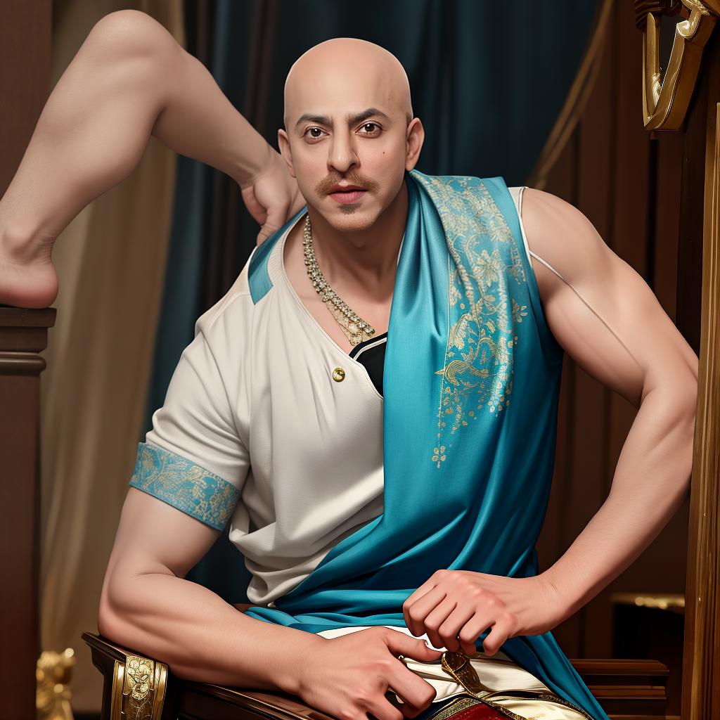  masterpiece, best quality, bald sharukh khan