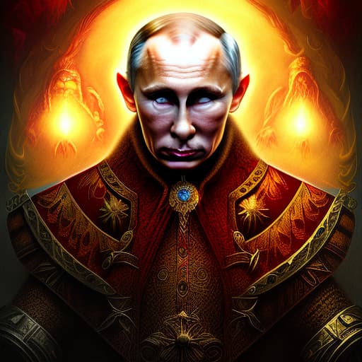 mdjrny-v4 style Putin Diablo horror Moscow to hell people president blood evil face warning