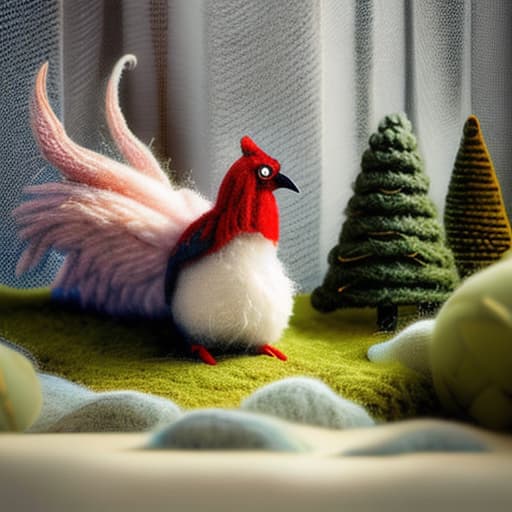 woolitize Le renard attaque la poulet et ses poussins hyperrealistic, full body, detailed clothing, highly detailed, cinematic lighting, stunningly beautiful, intricate, sharp focus, f/1. 8, 85mm, (centered image composition), (professionally color graded), ((bright soft diffused light)), volumetric fog, trending on instagram, trending on tumblr, HDR 4K, 8K