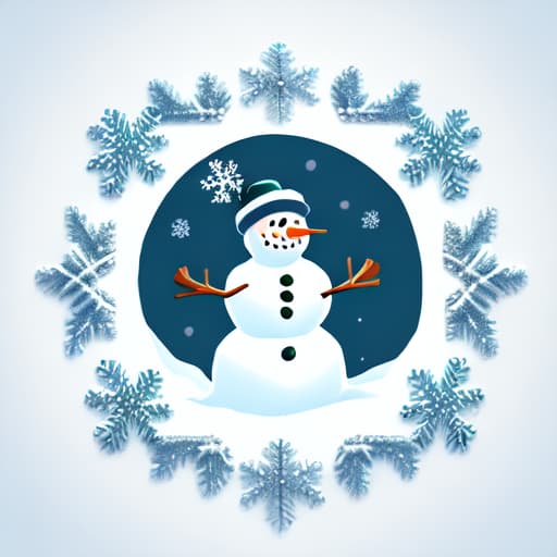  Design a festive winter playlist logo incorporating elements like snowflakes, mittens, and a snowman. Convey a joyful and playful winter atmosphere