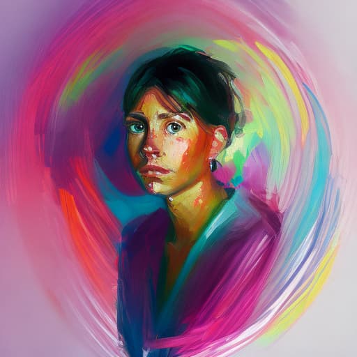 portrait+ style abstractoilpainting