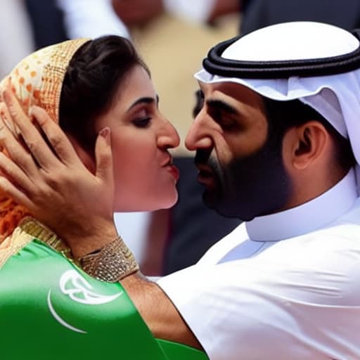  Male Pakistan and Female Saudi Arabia kiss