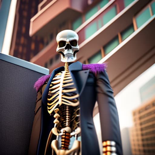  Doctor Skeleton gets thrown out the window of a tall building hyperrealistic, full body, detailed clothing, highly detailed, cinematic lighting, stunningly beautiful, intricate, sharp focus, f/1. 8, 85mm, (centered image composition), (professionally color graded), ((bright soft diffused light)), volumetric fog, trending on instagram, trending on tumblr, HDR 4K, 8K