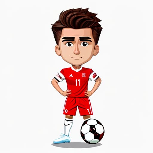  Switzerland football player cartoon character, best quality, masterpiece