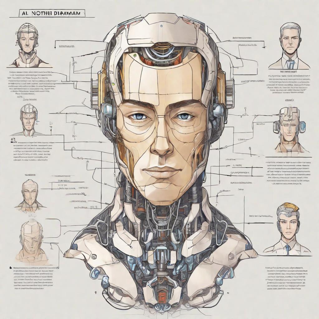  Help me draw an AI character diagram. Requirements: Male, northern appearance, deep eyes, strong logical thinking ability