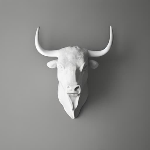 analog style bull's head, contour drawing, black thread, white background, minimalistic, stark contrast, simple lines, elegant, delicate, precise, clear outlines, minimal details