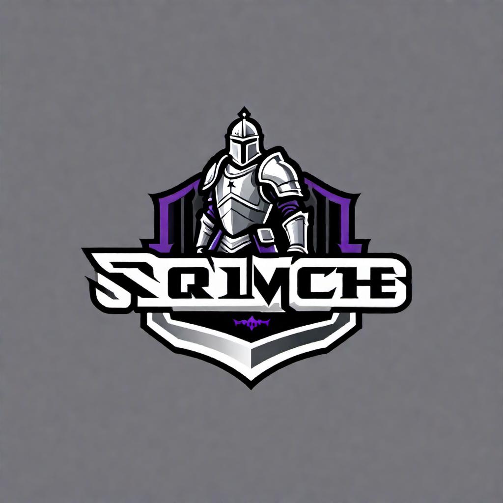  Design a gaming-themed static logo incorporating a knight element, with the name 'Grey.wtf' at the bottom. Use a color scheme including grey, black, purple, and white. The logo should symbolize strength suitable for a gaming brand. Ensure the typography for 'Grey.wtf' is legible and matches the style of the logo, positioned at the bottom of the design. The overall look should be bold, impactful, and resonate with the gaming community, with the colors creating a professional and striking appearance. hyperrealistic, full body, detailed clothing, highly detailed, cinematic lighting, stunningly beautiful, intricate, sharp focus, f/1. 8, 85mm, (centered image composition), (professionally color graded), ((bright soft diffused light)), volumetric fog, trending on instagram, trending on tumblr, HDR 4K, 8K