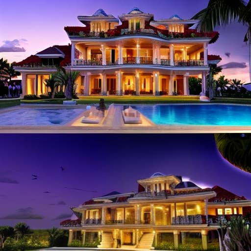  create an image of a mansion owned by Roberto Gomes Bolanos in Cancun Mexico