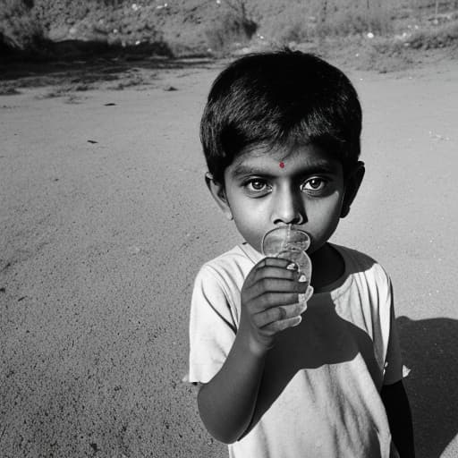 analog style a Indian boy with his bubble 