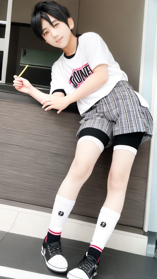  High socks sixth grade hot pants tank top Japanese cute boy love hotel color boys