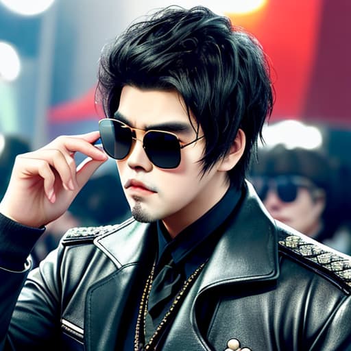  Jay Chou is handsome and wears sunglasses.