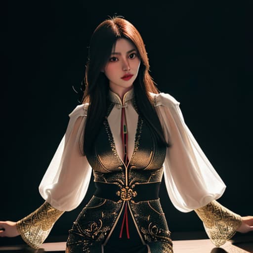  (masterpiece,best quality,ultra-detailed, highres, extremely detailed,ntricate detail) 圣洁 魅惑 金色头发 绝美容颜 魔鬼身材 hyperrealistic, full body, detailed clothing, highly detailed, cinematic lighting, stunningly beautiful, intricate, sharp focus, f/1. 8, 85mm, (centered image composition), (professionally color graded), ((bright soft diffused light)), volumetric fog, trending on instagram, trending on tumblr, HDR 4K, 8K