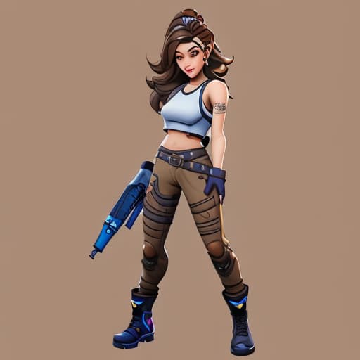  Fortnite character/ brown hair brown eyes kind pretty full body