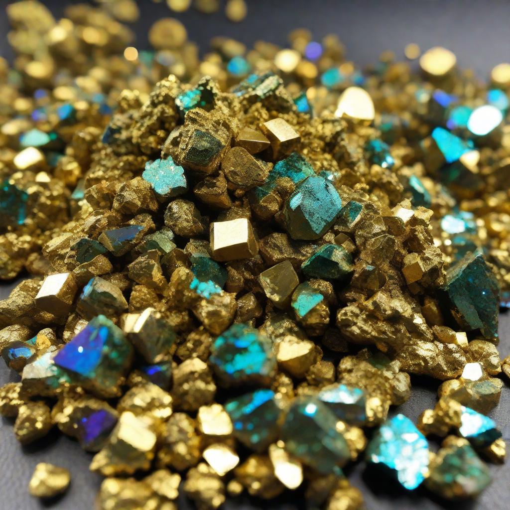  masterpiece, best quality,Chalcopyrite ore in Heap