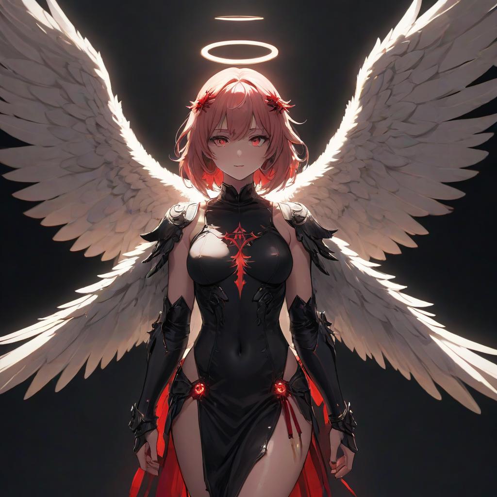  pixel art image of an angel in the dark, SCP 106, black background, wings with red feathers, "death zone", from a computer game, beautiful anime girl in the distance, excellence, high quality . low res, blocky, pixel art style, 8 bit graphics hyperrealistic, full body, detailed clothing, highly detailed, cinematic lighting, stunningly beautiful, intricate, sharp focus, f/1. 8, 85mm, (centered image composition), (professionally color graded), ((bright soft diffused light)), volumetric fog, trending on instagram, trending on tumblr, HDR 4K, 8K