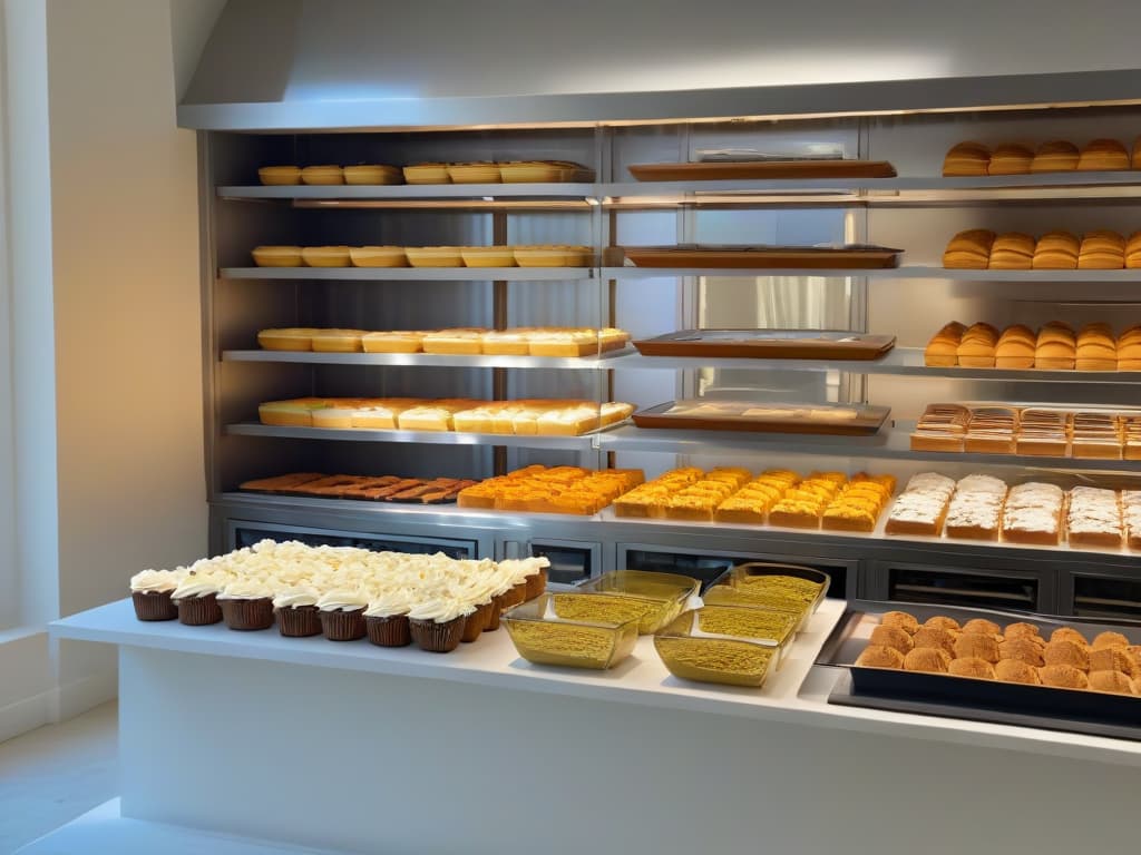  An ultradetailed image of a sleek, modern kitchen filled with an array of baking tools and ingredients neatly organized on marble countertops. A set of goldedged, pastelcolored baking certifications for global pastry techniques are elegantly displayed on a shelf in the background, catching the light from a large sunlit window. The scene exudes a sense of professionalism and inspiration, embodying the essence of mastering the art of pastry globally through online certifications. hyperrealistic, full body, detailed clothing, highly detailed, cinematic lighting, stunningly beautiful, intricate, sharp focus, f/1. 8, 85mm, (centered image composition), (professionally color graded), ((bright soft diffused light)), volumetric fog, trending on instagram, trending on tumblr, HDR 4K, 8K