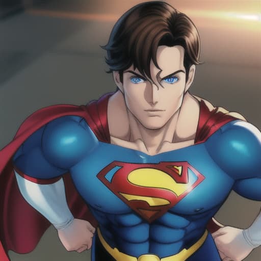  superman young with brown hair and blue eyes