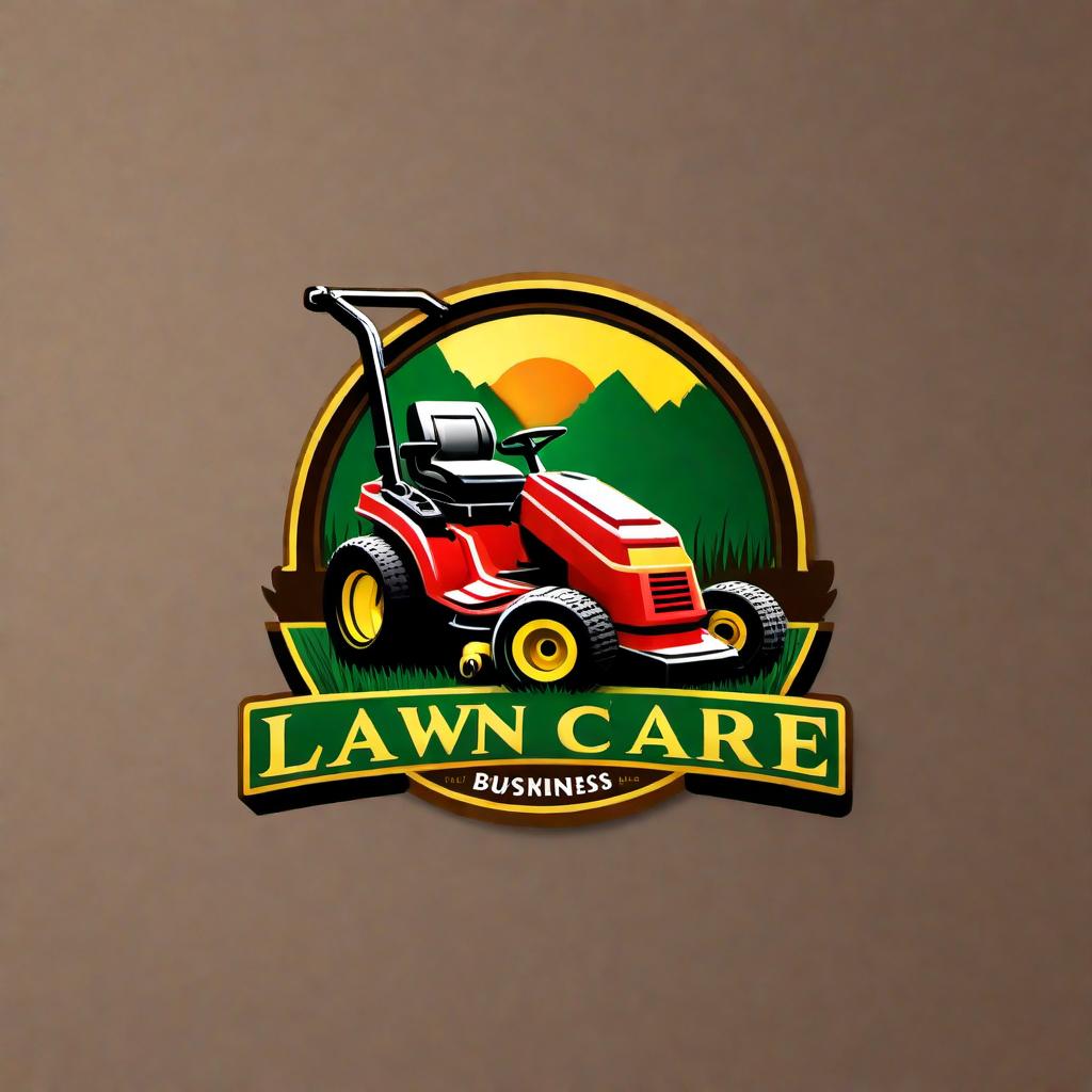  Create a logo for a lawn care business. The logo should include elements like a lawnmower, grass, and maybe a sun to symbolize the outdoors. The color scheme should be green and brown to represent nature and professionalism. hyperrealistic, full body, detailed clothing, highly detailed, cinematic lighting, stunningly beautiful, intricate, sharp focus, f/1. 8, 85mm, (centered image composition), (professionally color graded), ((bright soft diffused light)), volumetric fog, trending on instagram, trending on tumblr, HDR 4K, 8K