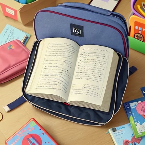  Moving picture: Put the book in the schoolbag ，