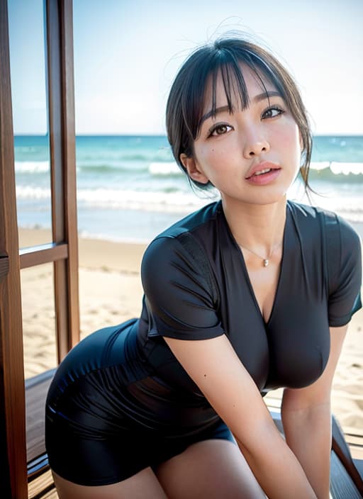  Big breasts, swimsuit, (Masterpiece, BestQuality:1.3), (ultra detailed:1.2), (hyperrealistic:1.3), (RAW photo:1.2),High detail RAW color photo, professional photograph, (Photorealistic:1.4), (realistic:1.4), ,professional lighting, (japanese), beautiful face, (realistic face)