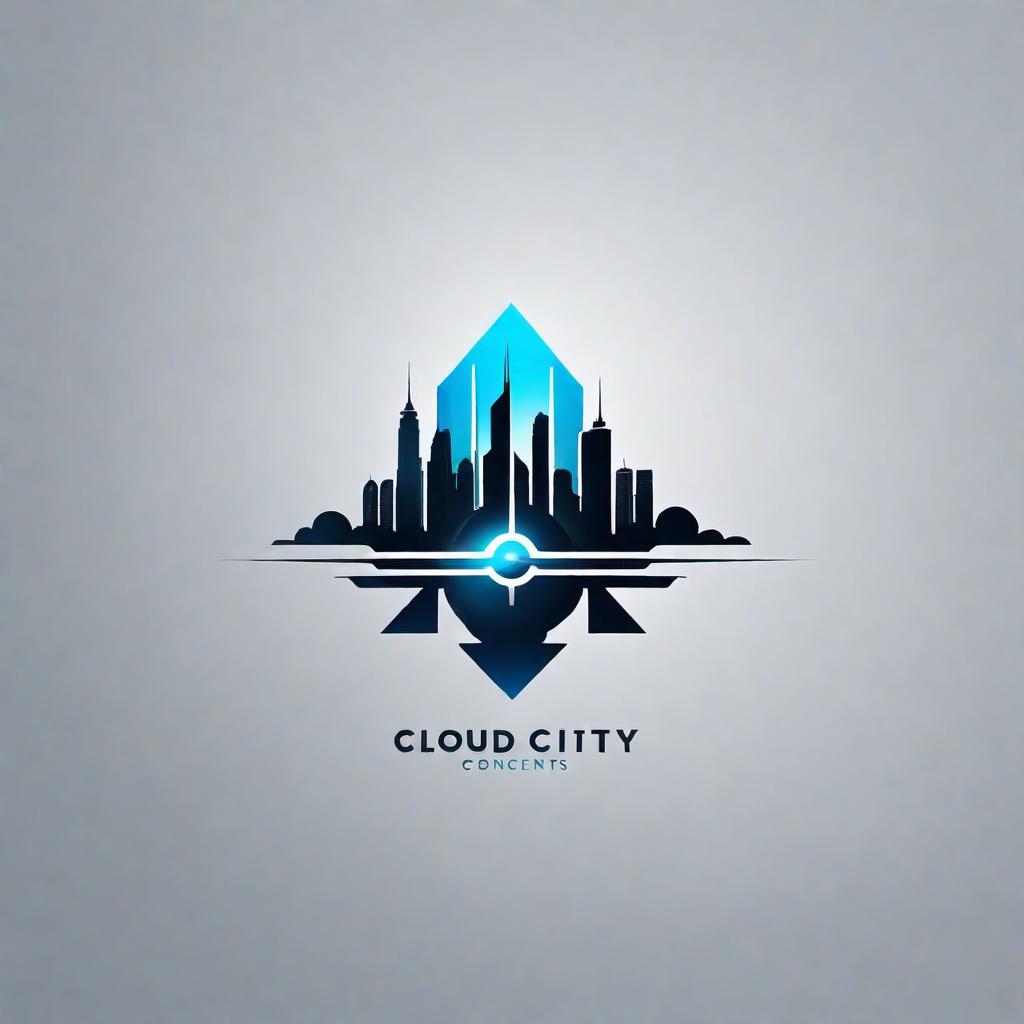  Create a futuristic logo for a clothing company called 'Cloud City Concepts'. The design should incorporate abstract and sleek imagery of clouds and city skyscrapers, implying the merge of sky-high ambition with urban innovation. The aesthetic should be cutting-edge, with metallic and neon accents that evoke a sense of the future. The company name should be included in a modern, futuristic font that complements the overall high-tech theme. hyperrealistic, full body, detailed clothing, highly detailed, cinematic lighting, stunningly beautiful, intricate, sharp focus, f/1. 8, 85mm, (centered image composition), (professionally color graded), ((bright soft diffused light)), volumetric fog, trending on instagram, trending on tumblr, HDR 4K, 8K