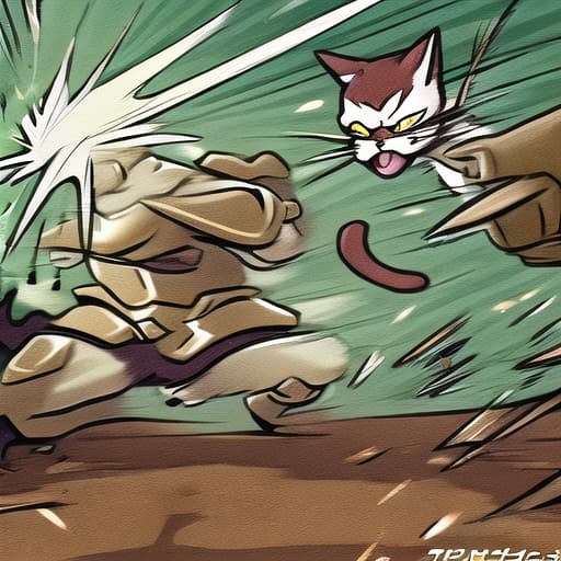  The cat in battle