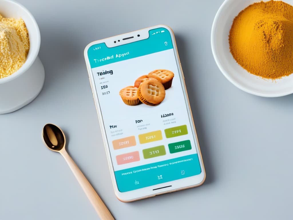  A minimalist, ultradetailed image of a sleek, modern smartphone displaying a personal finance management app designed specifically for tracking baking expenses. The app interface features clean lines, intuitive graphs showcasing budget allocation for ingredients, and a calming color palette of soft pastels. The background is a simple, elegant marble countertop with a scattering of flour and measuring spoons, subtly hinting at the baking theme. hyperrealistic, full body, detailed clothing, highly detailed, cinematic lighting, stunningly beautiful, intricate, sharp focus, f/1. 8, 85mm, (centered image composition), (professionally color graded), ((bright soft diffused light)), volumetric fog, trending on instagram, trending on tumblr, HDR 4K, 8K