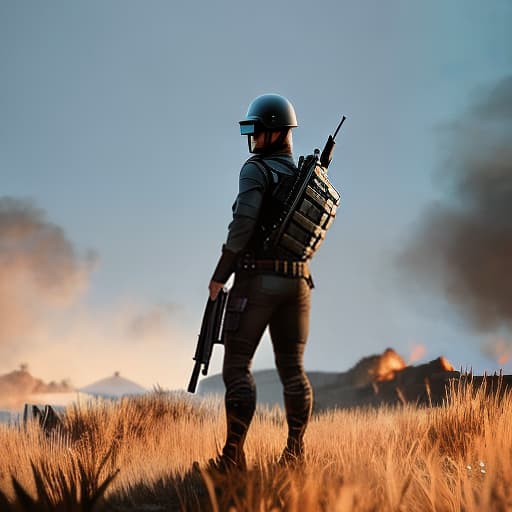  pubg Apply the Following Styles 3Drenderer hyperrealistic, full body, detailed clothing, highly detailed, cinematic lighting, stunningly beautiful, intricate, sharp focus, f/1. 8, 85mm, (centered image composition), (professionally color graded), ((bright soft diffused light)), volumetric fog, trending on instagram, trending on tumblr, HDR 4K, 8K