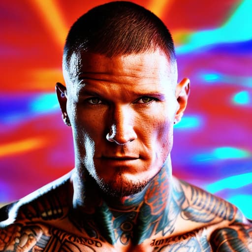 portrait+ style Randy Orton queer face