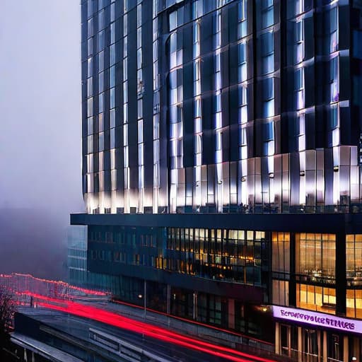  Mercure Manchester Piccadilly: Premier Contemporary Hotel in North West England hyperrealistic, full body, detailed clothing, highly detailed, cinematic lighting, stunningly beautiful, intricate, sharp focus, f/1. 8, 85mm, (centered image composition), (professionally color graded), ((bright soft diffused light)), volumetric fog, trending on instagram, trending on tumblr, HDR 4K, 8K