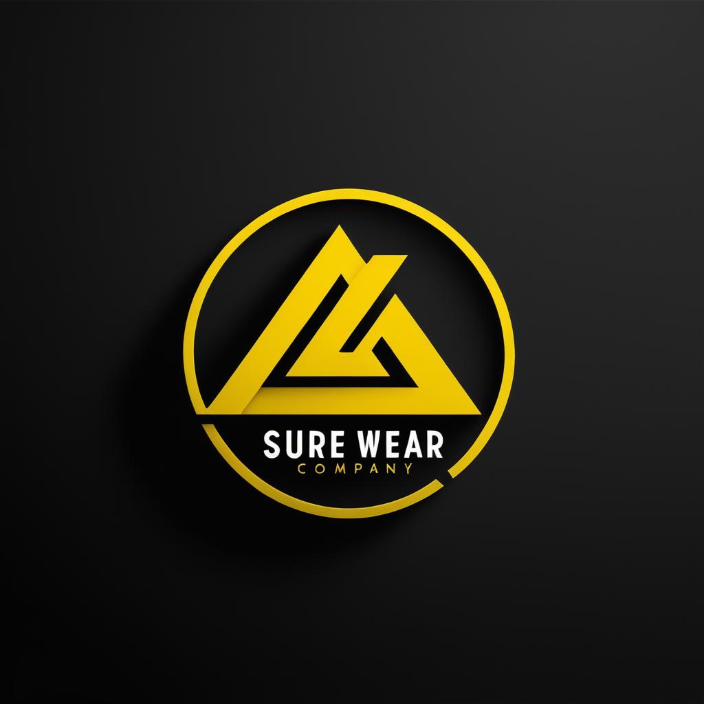  Logo, Haz un logo con el nombre Sure Wear Company de una manera urbana y amarillo