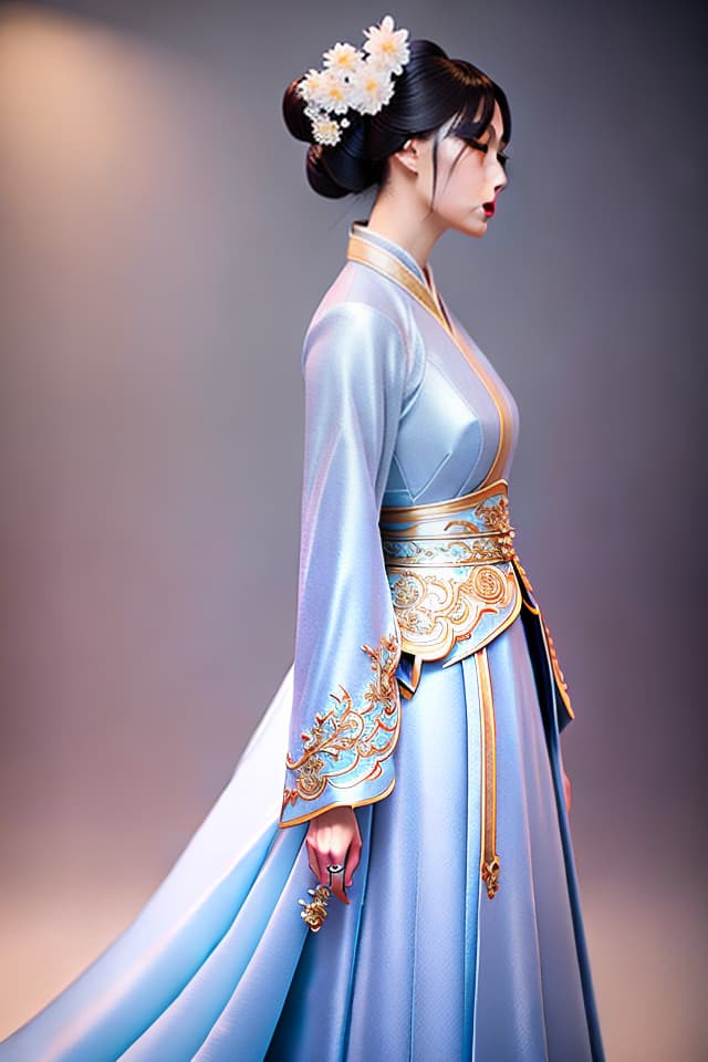  Real, full -body photos, experienced, director, boundless ocean, Hanfu, soft light hyperrealistic, full body, detailed clothing, highly detailed, cinematic lighting, stunningly beautiful, intricate, sharp focus, f/1. 8, 85mm, (centered image composition), (professionally color graded), ((bright soft diffused light)), volumetric fog, trending on instagram, trending on tumblr, HDR 4K, 8K