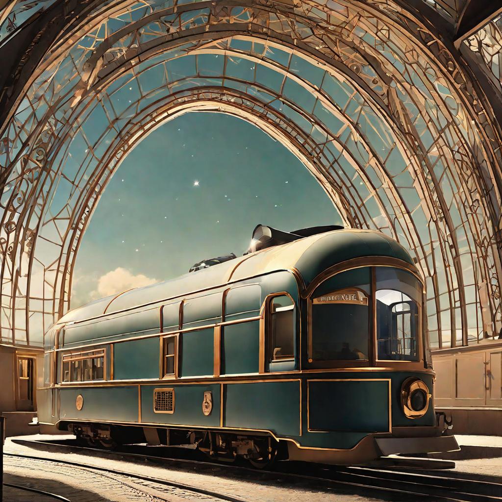  masterpiece, best quality,Draw a poster of the collapsed Star Dome Railway