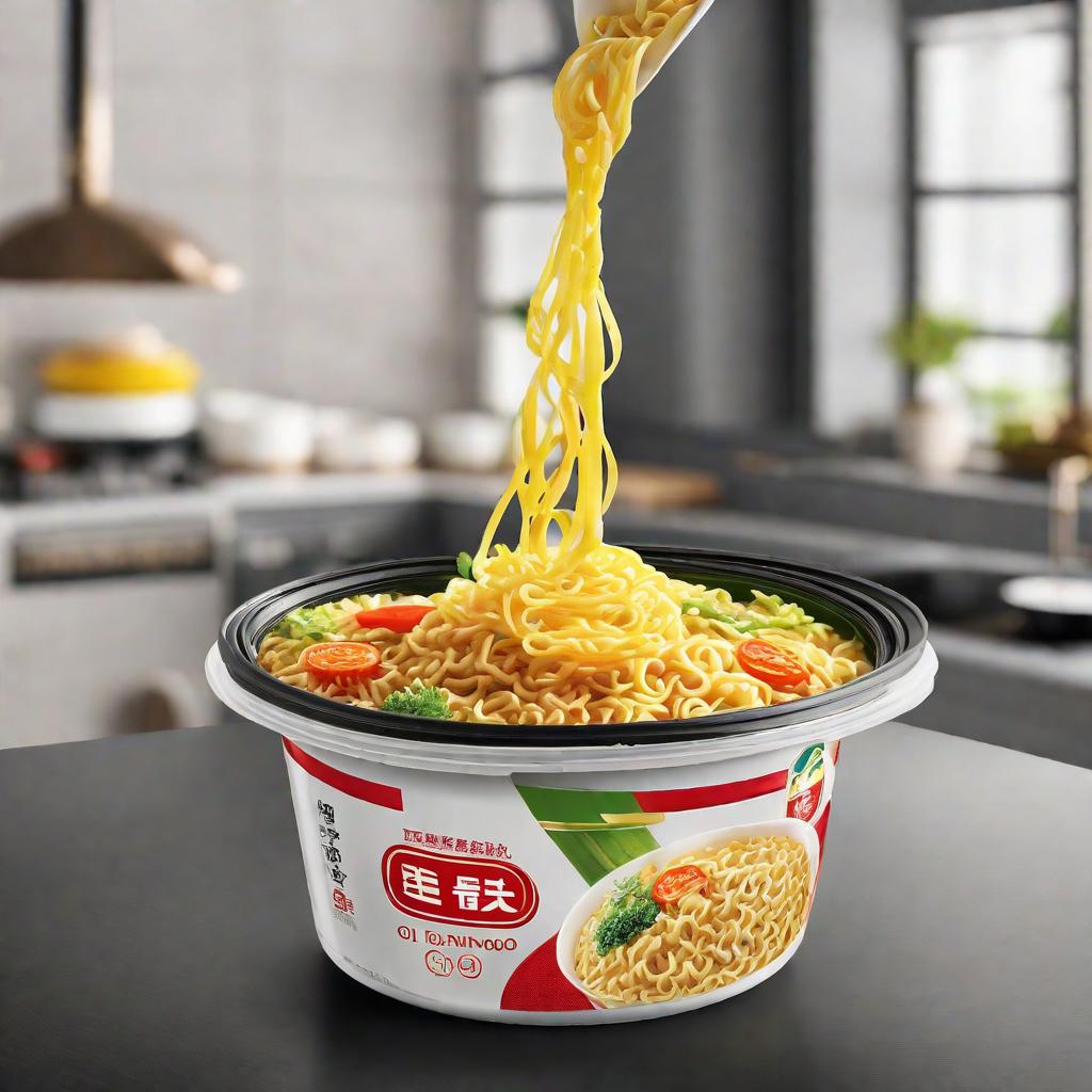  masterpiece, best quality,The newly designed oil packet of instant noodles not only ensures easy opening, but also optimizes the shape of the tear opening and the sealing process to ensure that the opening is neat and difficult to overflow.