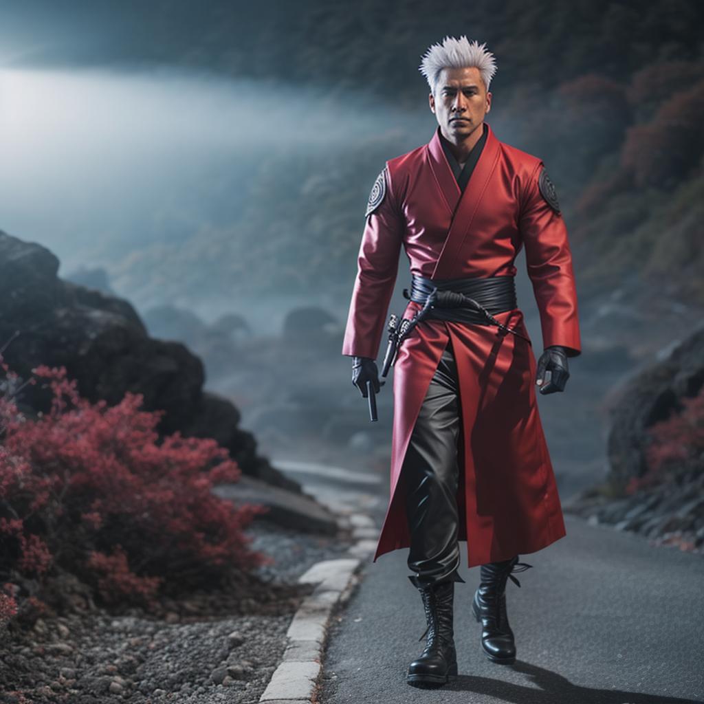  Ryomen sukuna, jujutsu kaisen, red, neon, evil hyperrealistic, full body, detailed clothing, highly detailed, cinematic lighting, stunningly beautiful, intricate, sharp focus, f/1. 8, 85mm, (centered image composition), (professionally color graded), ((bright soft diffused light)), volumetric fog, trending on instagram, trending on tumblr, HDR 4K, 8K