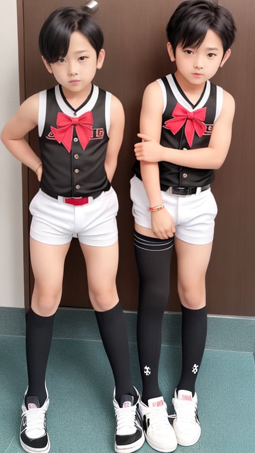  Elementary high socks hot pants boys sleeveless love hotel boys