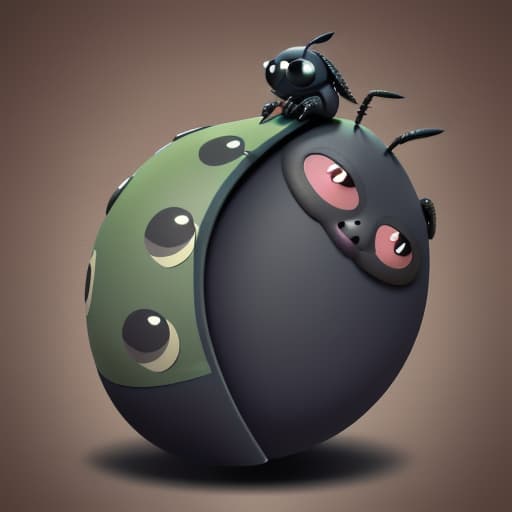  Cute cartoon bark beetle character