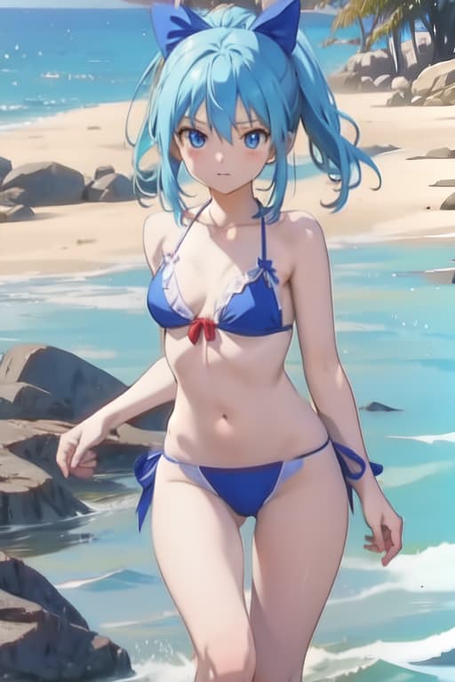  Cirno, bikini, manga style