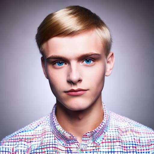 portrait+ style russian homosexual queer twink blonde very cute dude face