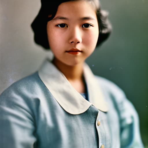 portrait+ style close up 1930 Taiwan High school female student