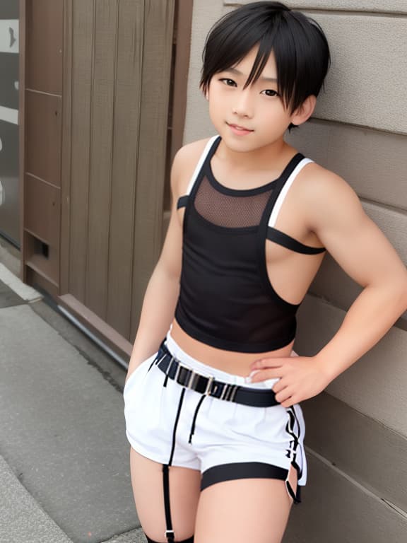  Garter belt Tank top Cute 6th grade hot pants Japanese Boys Boys