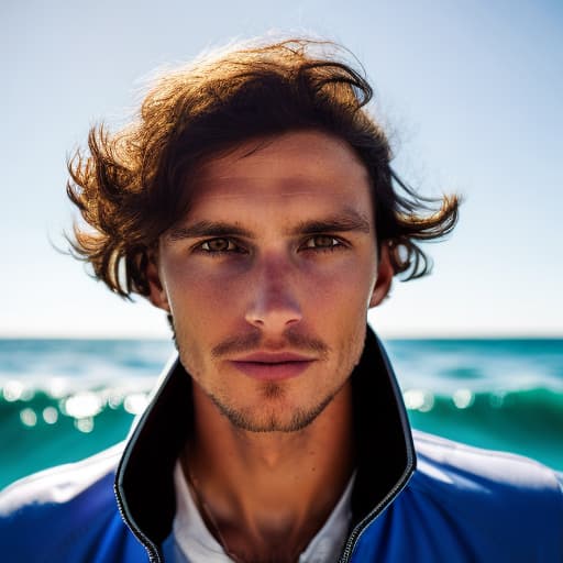 portrait+ style british queer surfer brunette very cute dude face