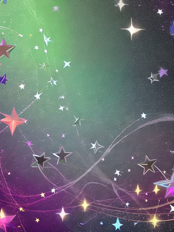  Cute musical notes and sparkling stars and gems wallpaper