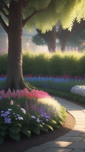  a beautiful garden decorated with flowers everywhere, hyper realistic, 3d, highly detailed plants and trees , hyperrealistic, high quality, highly detailed, perfect lighting, intricate, sharp focus, f/1. 8, 85mm, (centered image composition), (professionally color graded), ((bright soft diffused light)), trending on instagram, HDR 4K, 8K